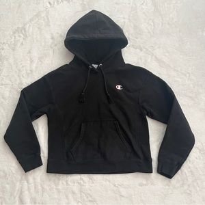 CHAMPION  Reverse Weave Pullover Hoodie Womens Small Black Style GF857